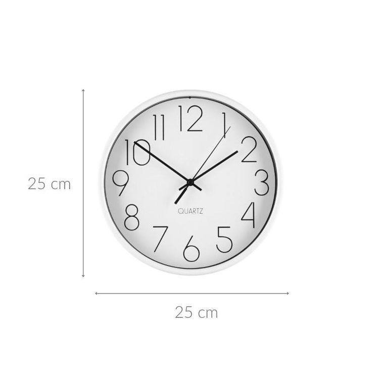 4living, prosty zegar ścienny, Ø 25 cm