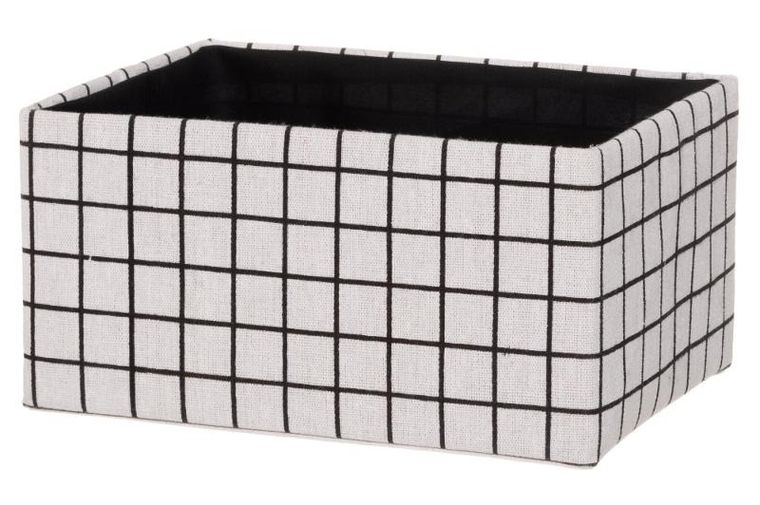4living, tekstylne organizery w kratkę, 3 szt.