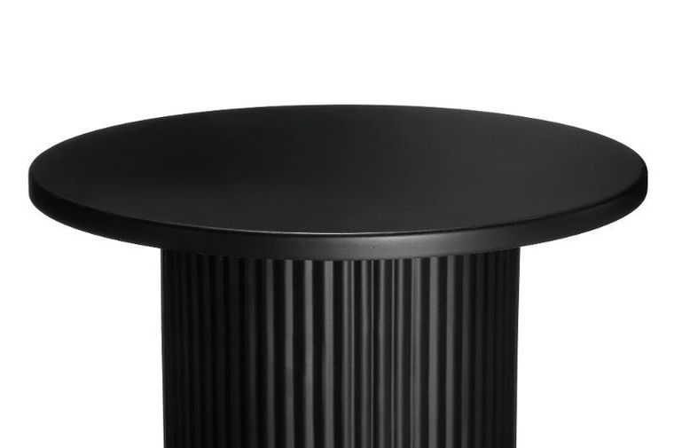 4living, Terni, okrągły stolik kawowy, czarny, 38-40,5 cm