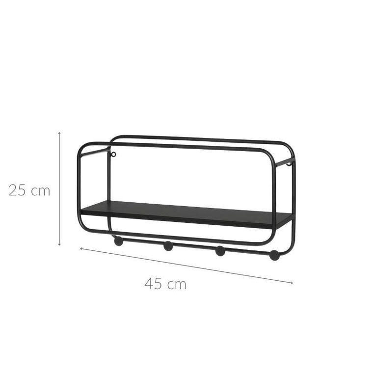 4living, wieszak do przedpokoju z półeczką labyrint, 4 haczyki