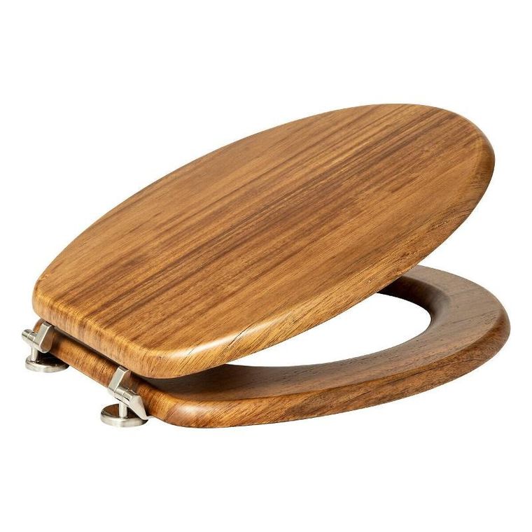 5five Simply Smart, Acacia, drewniana deska sedesowa, 46,5-37,3-6,4 cm