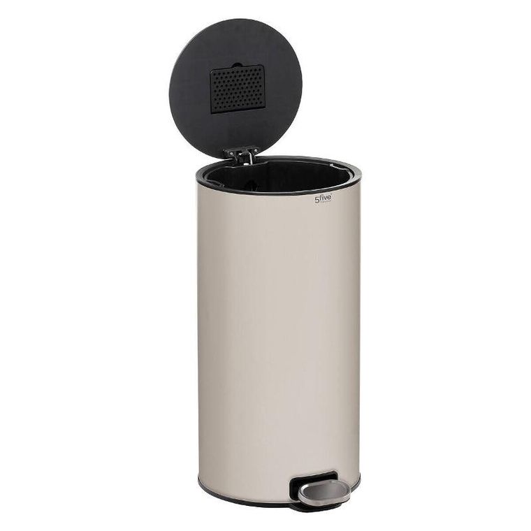 5five Simply Smart, Argile Delta, kosz na śmieci metalowy, z neutralizatorem zapachów, 30l