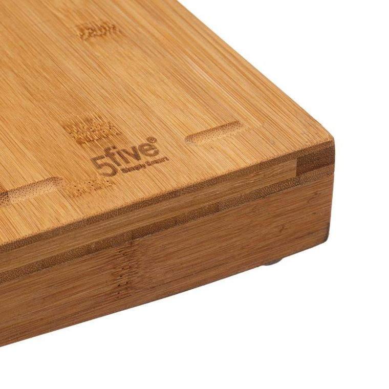 5five Simply Smart, bambusowa deska do krojenia z rantem, 52-58 cm