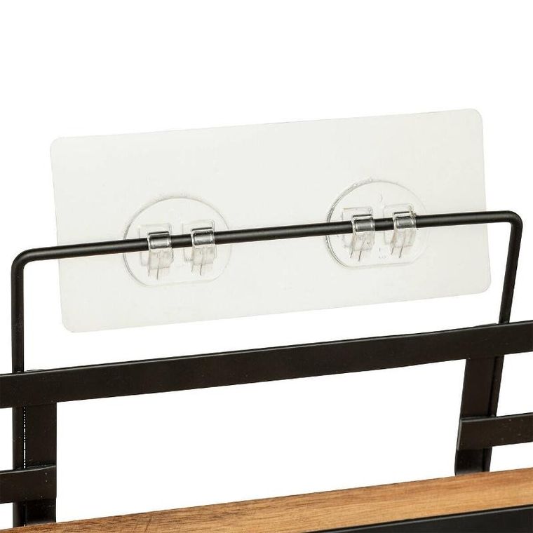 5five Simply Smart, Blackacia, półka pod prysznic, bez wiercenia, 25,5-15,5-30 cm