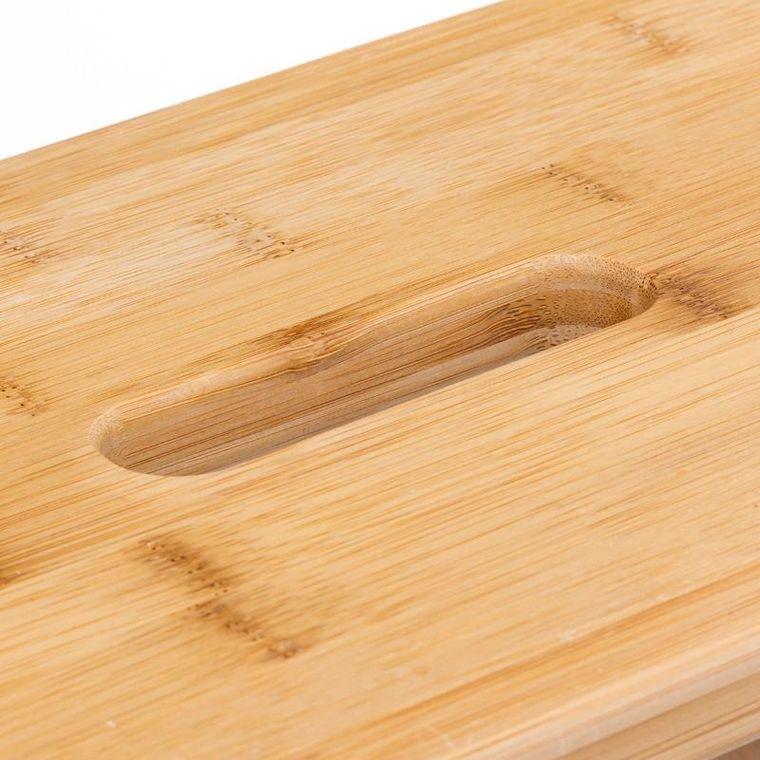 5five Simply Smart, drabina składana, niska, bambusowa, 3 stopnie, 63,5 cm