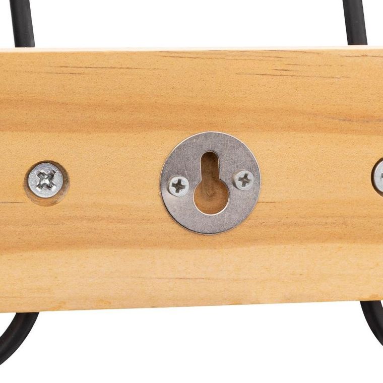 5five Simply Smart, drewniany wieszak do przedpokoju z 6 haczykami, 77 cm