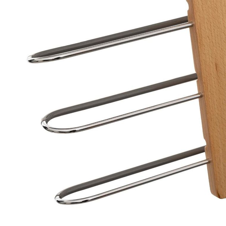 5five Simply Smart, drewniany wieszak na spodnie, 5 par