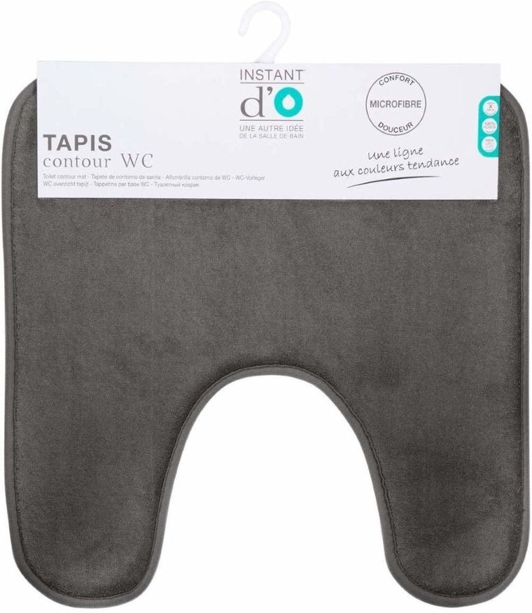 5five Simply Smart, dywanik pod WC, 48-48 cm, szary