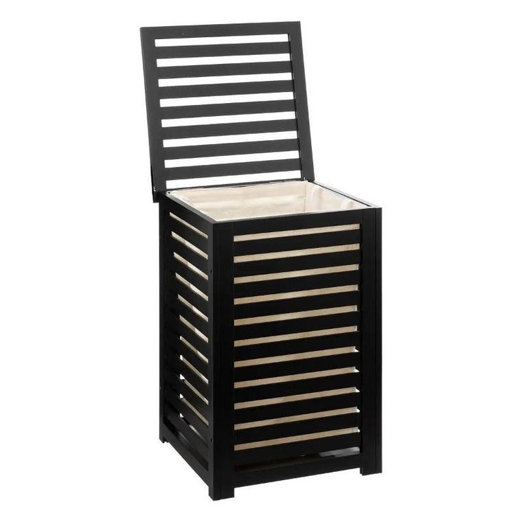 5five Simply Smart, kosz na bieliznę Sicela bambusowy, 40-40-58 cm