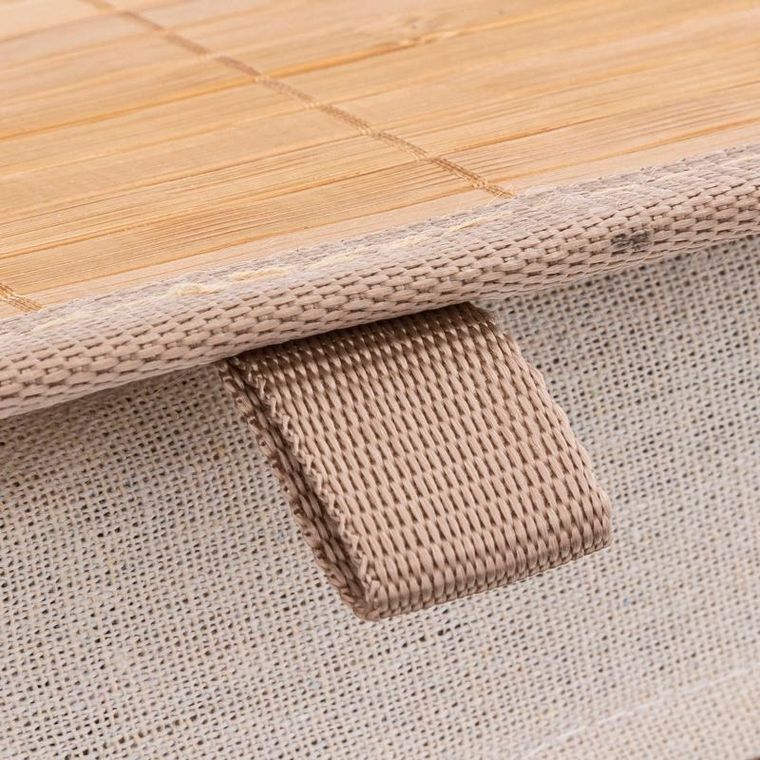 5five Simply Smart, kosz na pranie, bamboo, z motywem kwiatów, 60 l