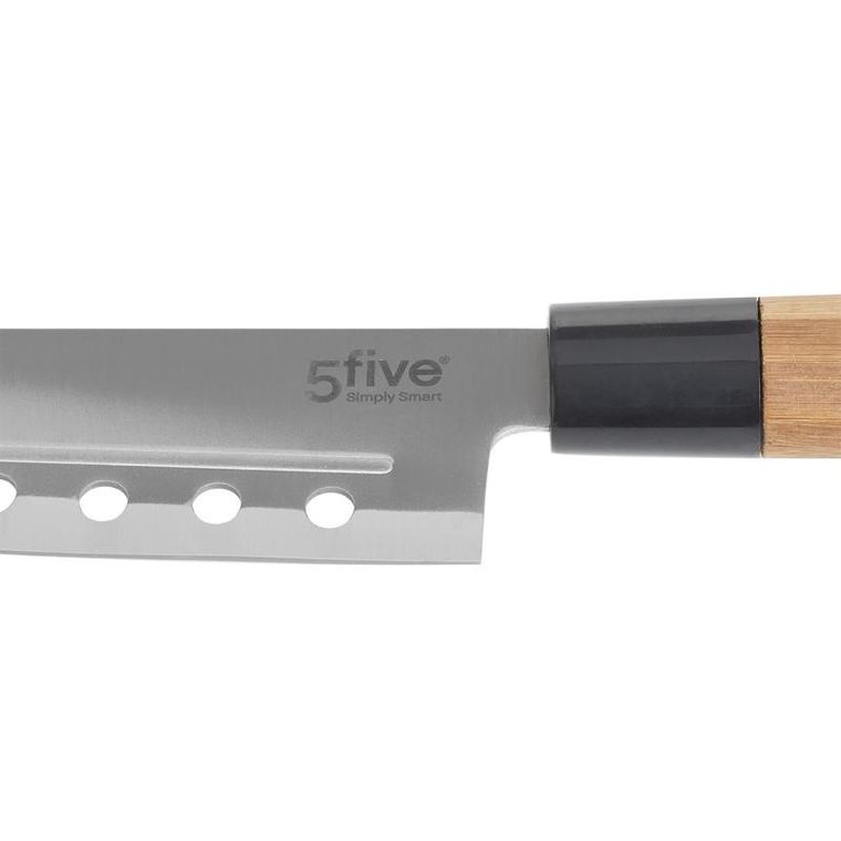 5five Simply Smart, nóż santoku z bambusową rączką