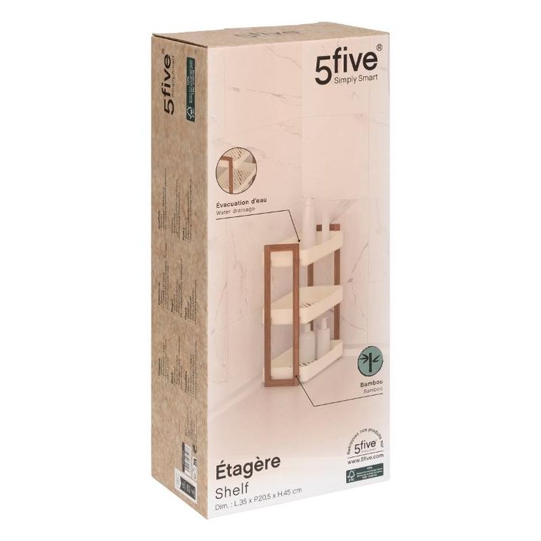 5five Simply Smart, organizer pod prysznic, stojący, Natureo, 35-20,5-45 cm