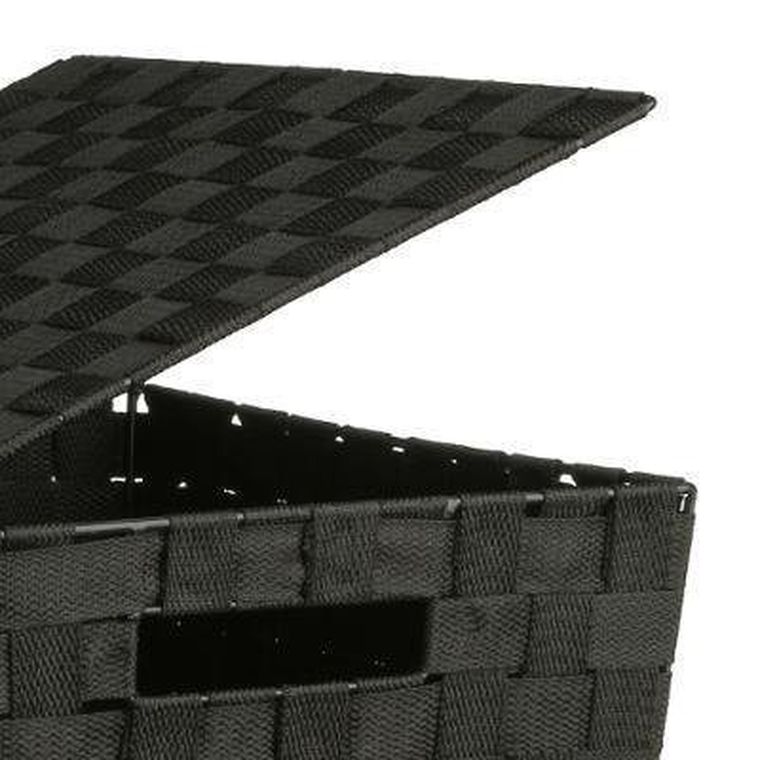 5five Simply Smart, pleciony pojemnik na pranie, czarny