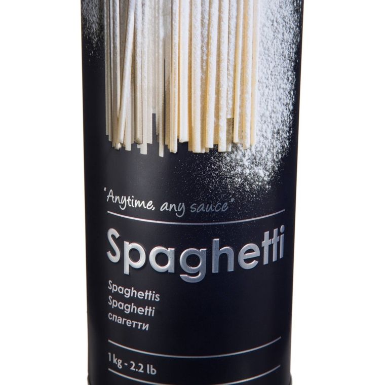 5five Simply Smart, pojemnik na spaghetti, 1 kg, metal, czarny
