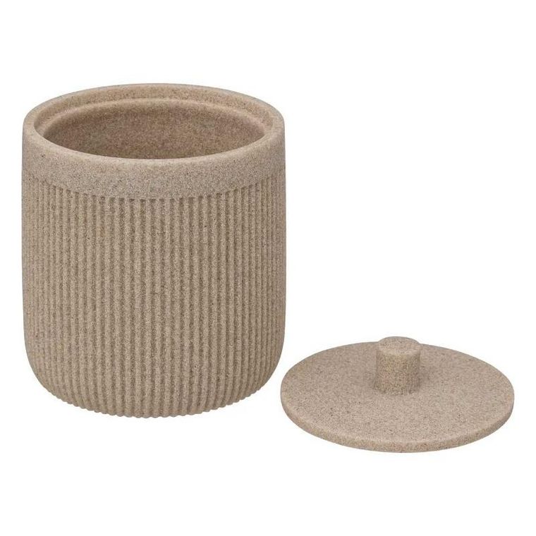 5five Simply Smart, pojemnik na waciki i patyczki, Onyx, łupek, Ø 9.9 cm