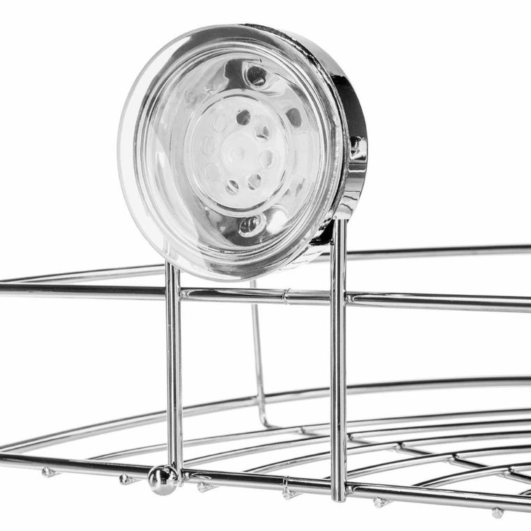 5five Simply Smart, półka łazienkowa, wisząca na przyssawki, stal chromowana, narożna