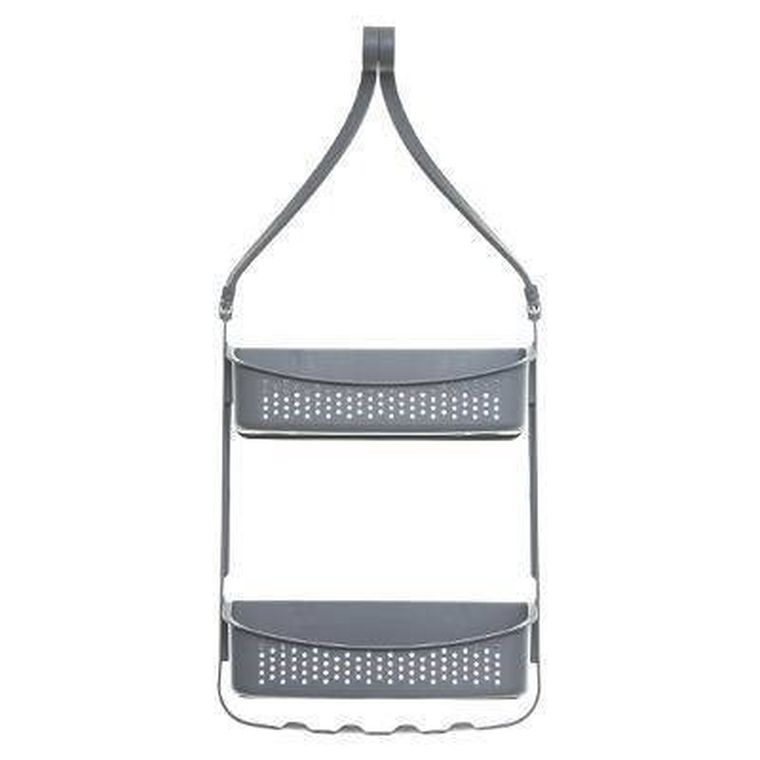 5five Simply Smart, półka łazienkowa z przyssawkami, 2 półki, szara