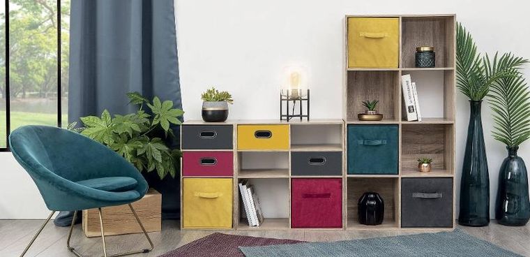 5five Simply Smart, pudło z uchwytem do przechowywania, welurowe