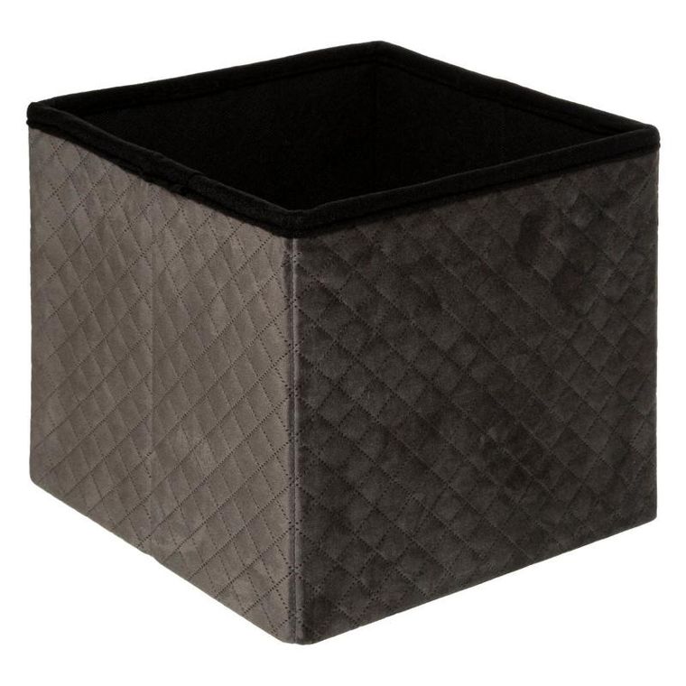 5five Simply Smart, pufa składana ze schowkiem, 31-30-31 cm, welurowa