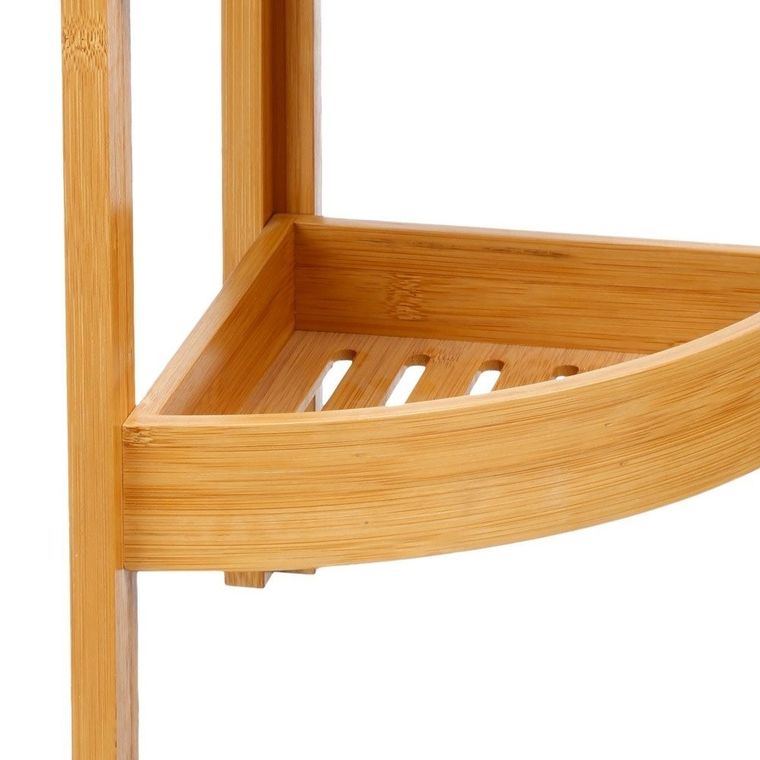 5five Simply Smart, regał bambusowy do łazienki, narożny