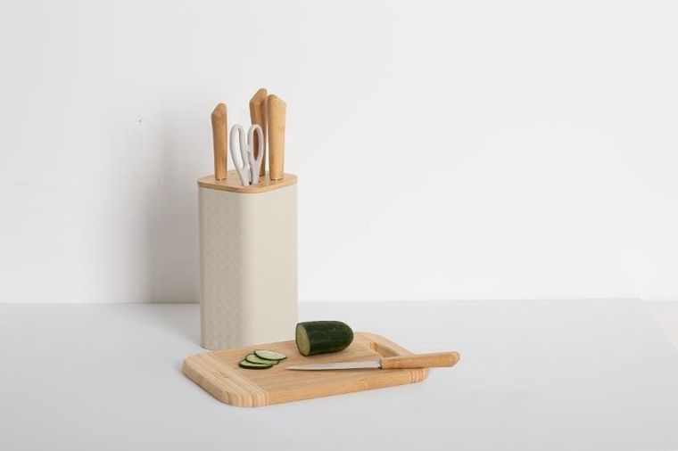 5five Simply Smart, Sensia, blok na 4 noże i nożyczki, 6 elementów