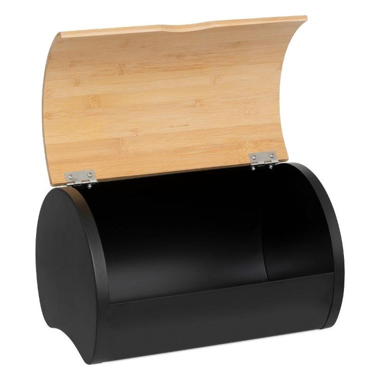 5five Simply Smart, Sensia, metalowy chlebak z bambusową pokrywą