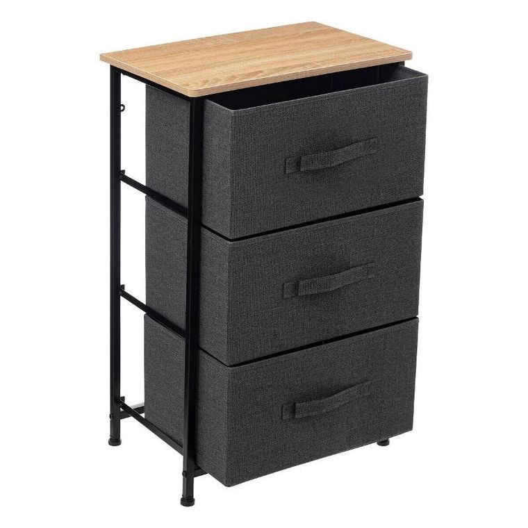 5five Simply Smart, Tissa, regał z tekstylnymi szufladami, 45-30-73 cm