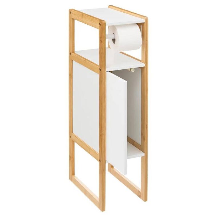 5five Simply Smart, wąska szafka na papier toaletowy, Natureo, bambusowy stelaż