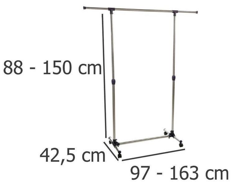 5five Simply Smart, wieszak na ubrania, na kółkach