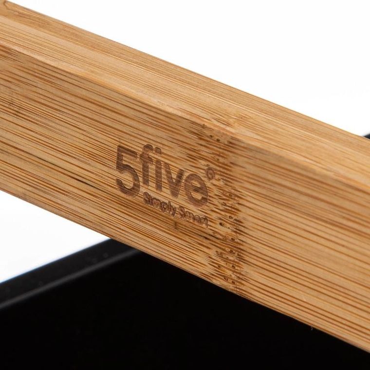 5five Simply Smart, wózek łazienkowy Bamboo, szafka bambusowa, 3 poziomy