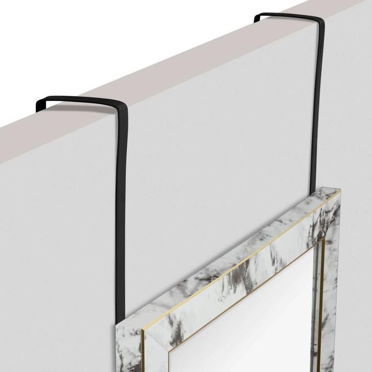 5five Simply Smart, wysokie lustro do zawieszenia na drzwiach, rama wzór marmuru, 94.5-34-1,65 cm