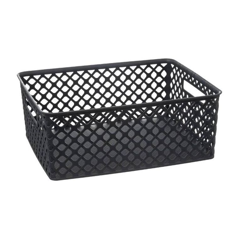 5five Simply Smart, zestaw plastikowych koszyczków do przechowywania, Folk, 4 szt.