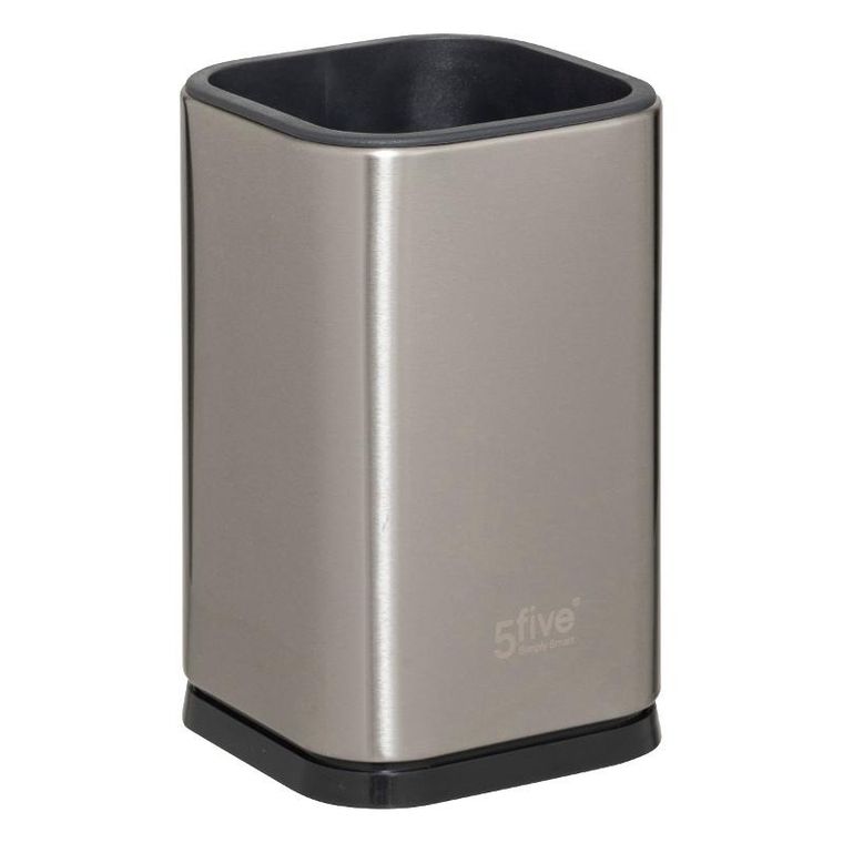 5five Simply Smart, zestaw przyborów kuchennych ze stojakiem ze stali nierdzewnej, 5 szt.