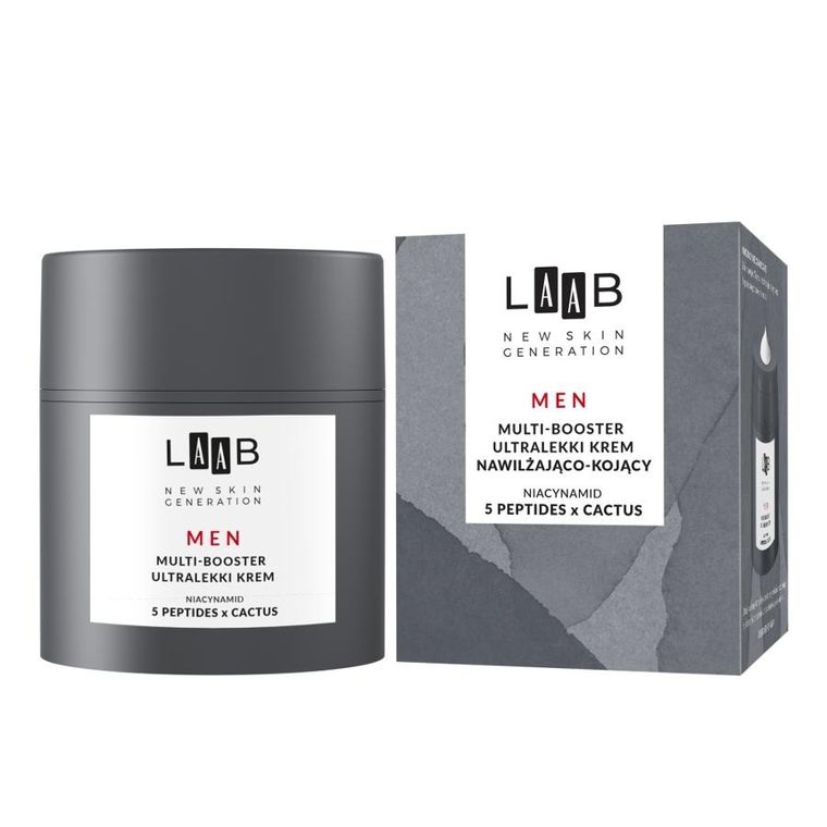 AA, LAAB, men multi - booster, ultralekki krem nawilżająco - kojący, 50 ml
