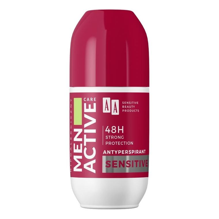 AA, Men Active Care, dezodorant antyperspirant, roll-on, sensitive, 50 ml