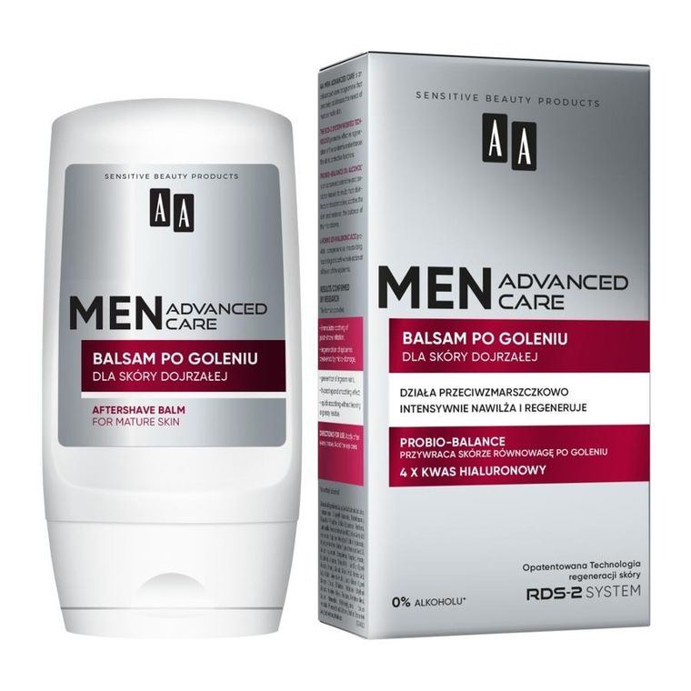 AA, Men Advanced Care, balsam po goleniu dla skóry dojrzałej, 100 ml