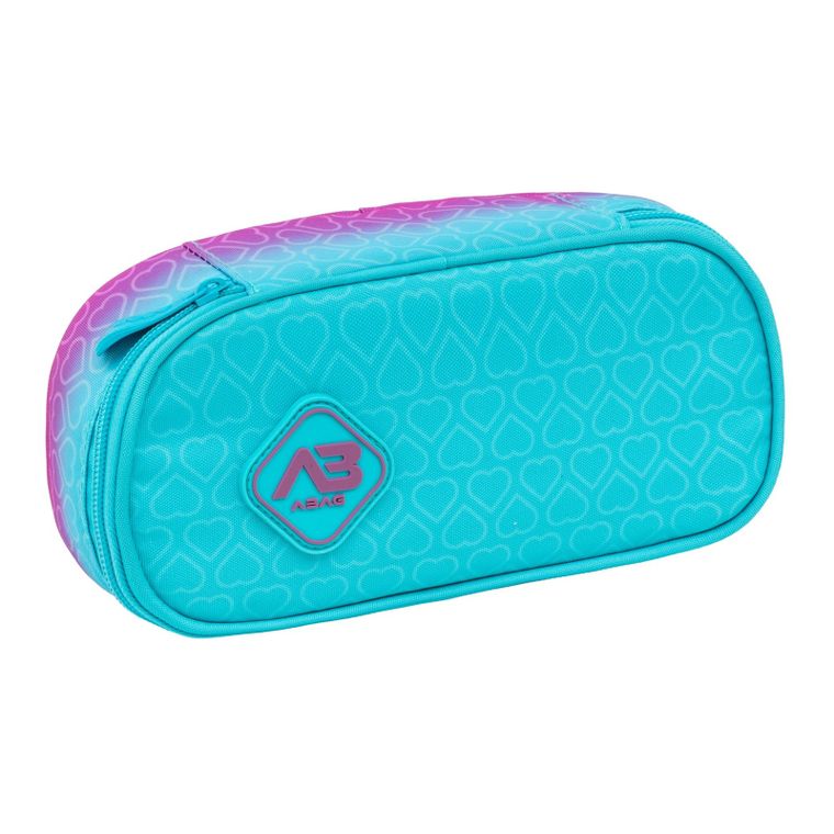 Abag, piórnik owalny, hexagon mint ombre