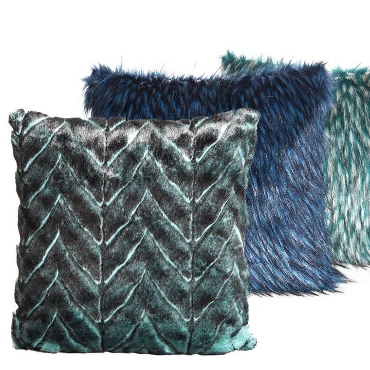 Abel, przyjemne w dotyku futrzane poszewki o naturalnym blasku, 45-45 cm