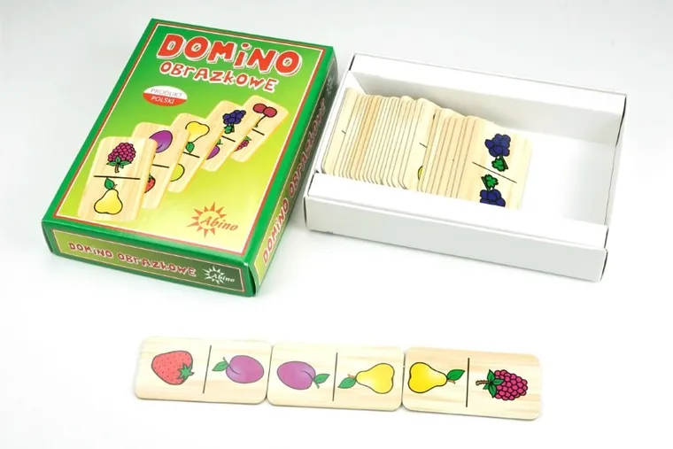 Abino, Domino obrazkowe, gra familijna, Owoce