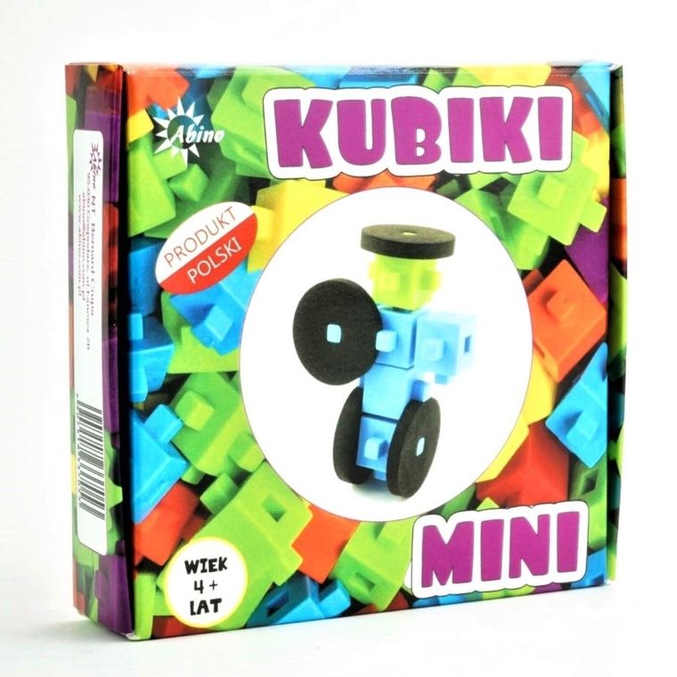 Abino, Kubiki mini, Autko, klocki, 11 elementów