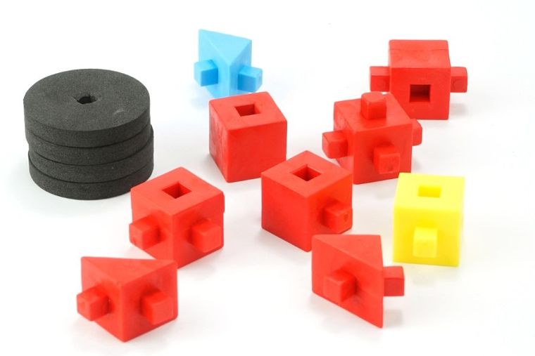 Abino, Kubiki na start, klocki, 70 elementów