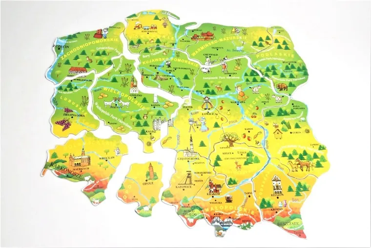 Abino, Polska, geo-puzzle, 25 elementów