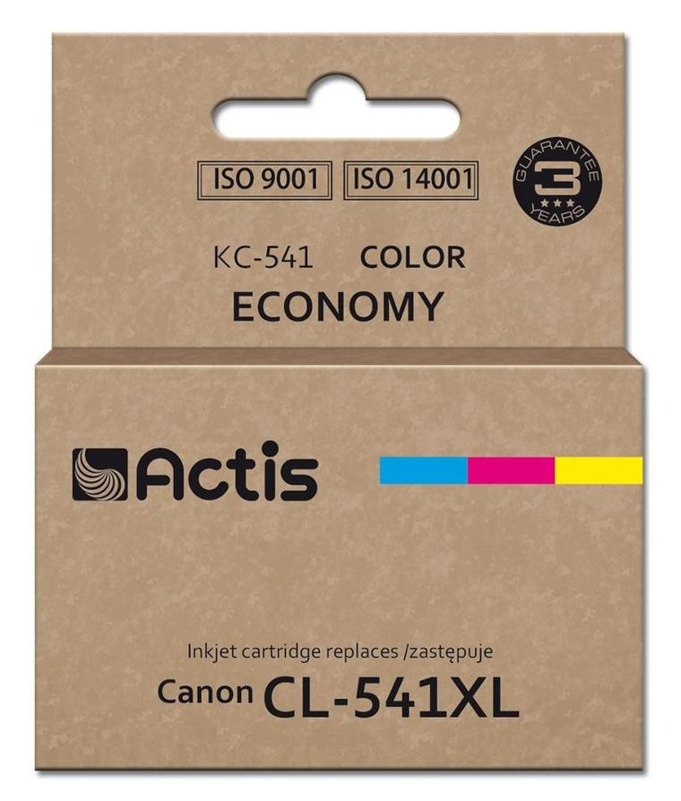 Actis, tusz do drukarki, KC-541, zamiennik Canon CL-541XL, Supreme, 18 ml, niebieski, żółty, czerwony