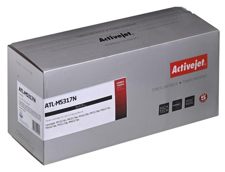 Activejet, ATL-MS317N toner, zamiennik do Lexmark 51B2000, Supreme, 2500 stron, czarny