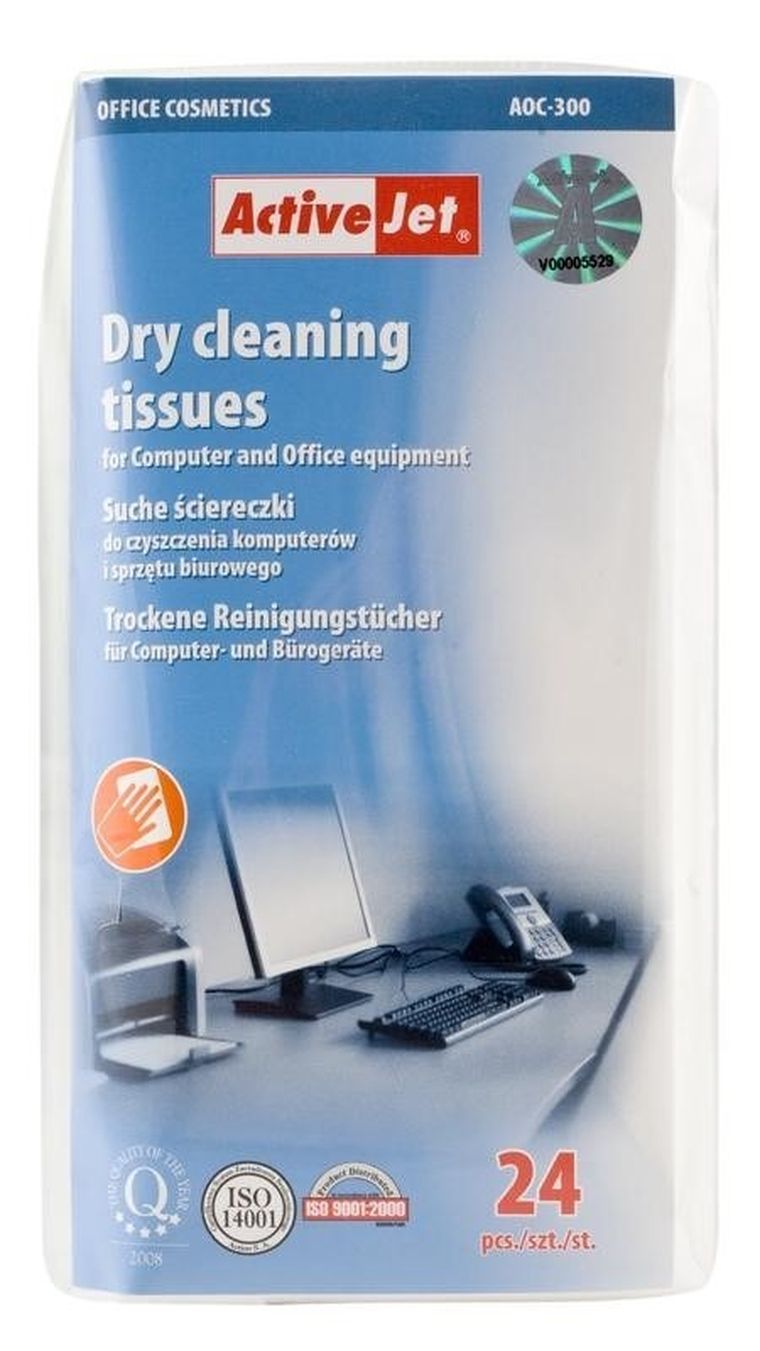 Activejet, chusteczki bezpyłowe, 24 szt.