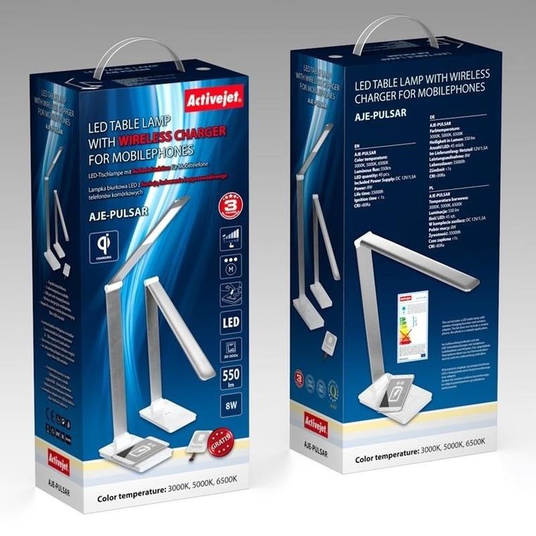 Activejet, lampka biurkowa, LED, PULSAR, 8W