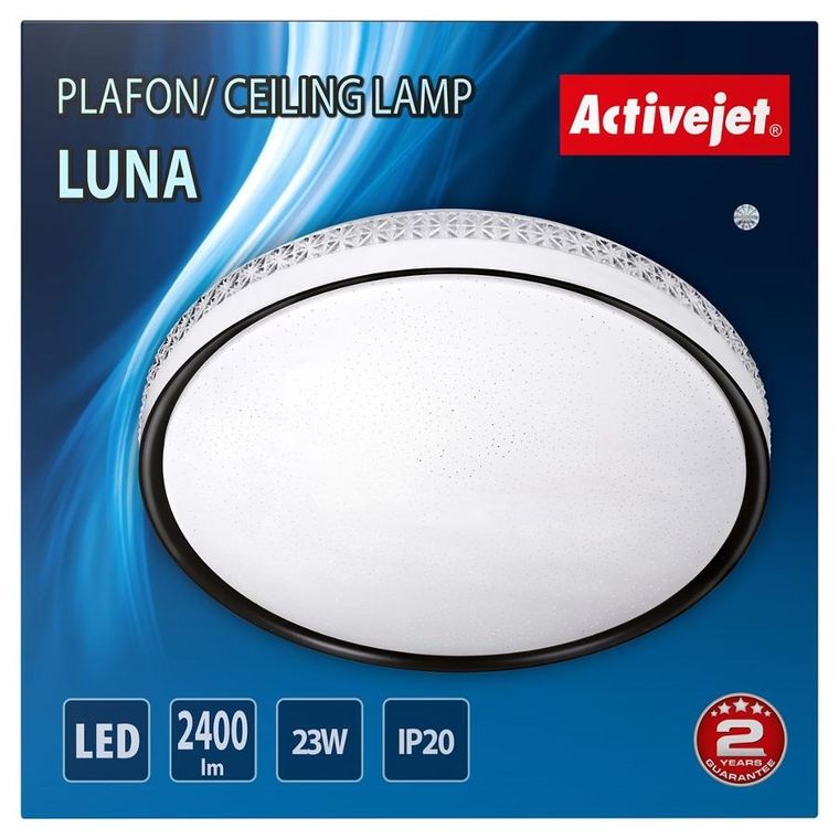 Activejet, Luna, nowoczesny plafon sufitowy LED, 23W
