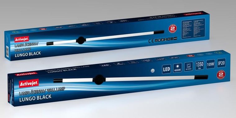 Activejet, Lungo, lampa ścienna LED, black