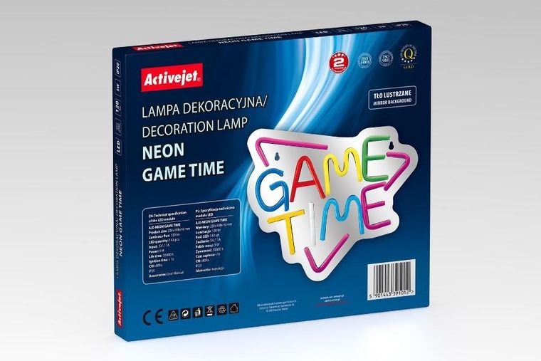 Activejet, neon LED, Game time