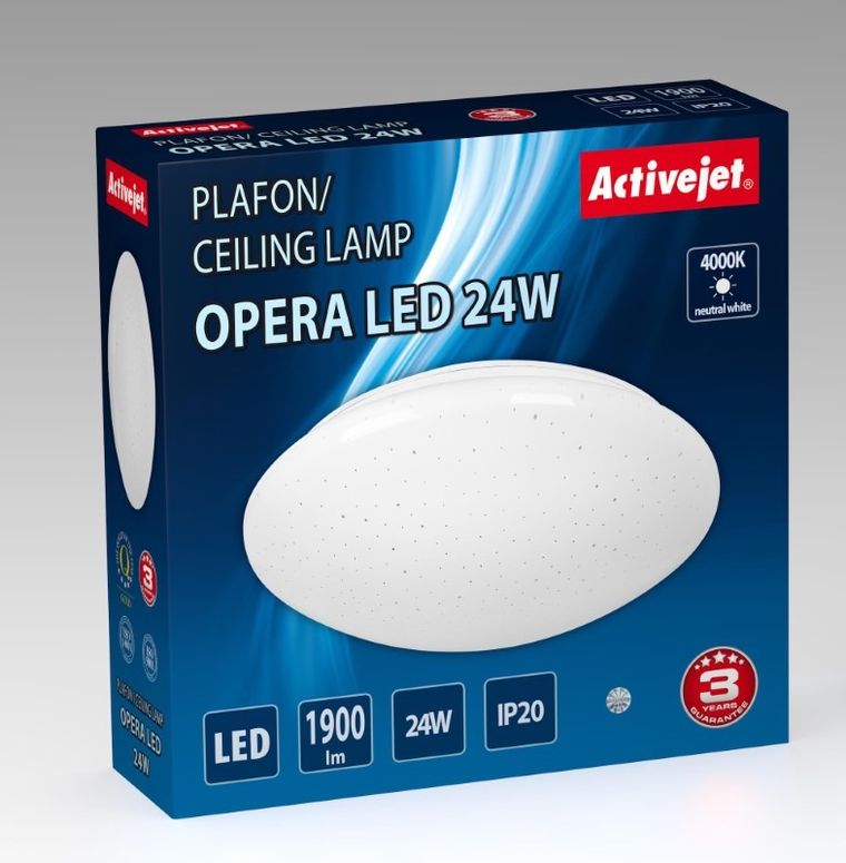 Activejet, plafon LED, AJE-Opera, 24W